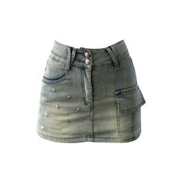 訂購復古辣妹低腰牛仔短裙  個人設計千禧 包臀牛仔短裙  金屬配飾 牛仔裙專門店 SKJN019 訂購復古辣妹低腰牛仔短裙  個人設計千禧 包臀牛仔短裙  金屬配飾 牛仔裙專門店 SKJN019